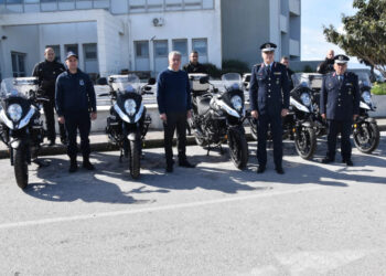 Δωρεά πέντε μοτοσυκλετών στην Ελληνική Αστυνομία από την Περιφέρεια Κρήτης