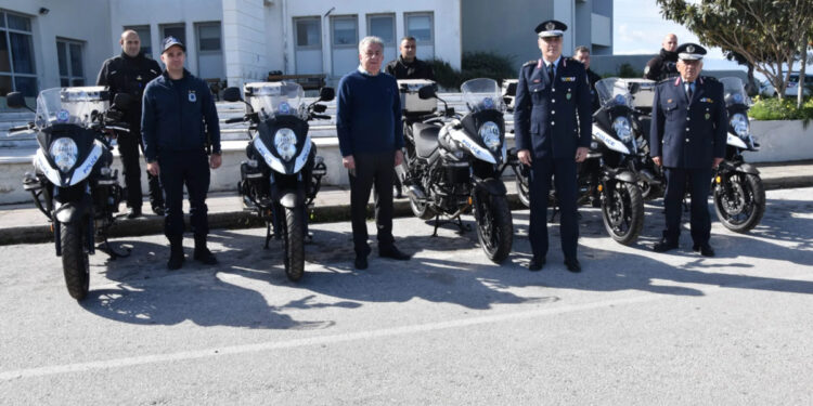 Δωρεά πέντε μοτοσυκλετών στην Ελληνική Αστυνομία από την Περιφέρεια Κρήτης