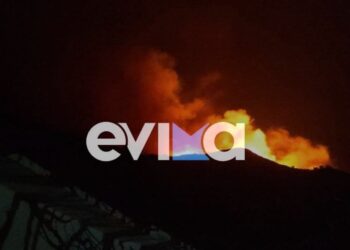 Μεγάλη φωτιά στην Κάρυστο Ευβοίας