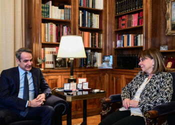 Τελευταία συνάντηση του πρωθυπουργού με την κ. Σακελλαροπούλου στο αξίωμα του ΠτΔ - Τι συζήτησαν