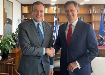 Τελετή παράδοσης-παραλαβής των Υφυπουργών Εξωτερικών Τ. Χατζηβασιλείου και Χ. Θεοχάρη