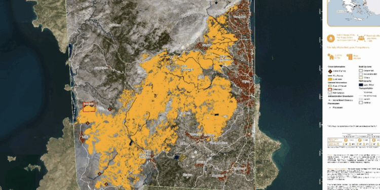 Στα 40.918 στρέμματα η πληγείσα έκταση από την πυρκαγιά στη Χίο