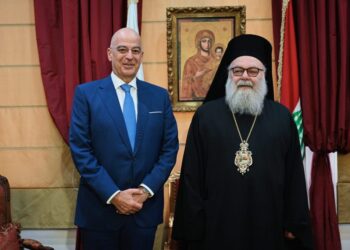 Συνάντηση Ν. Δένδια με τον Πατριάρχη Αντιοχείας Ιωάννη Ί