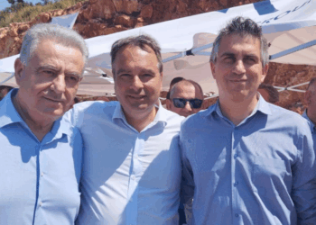 Επίσκεψη του Χρίστου Δήμα και του Θανάση Παπαθανάση στο έργο της οδικής σύνδεσης Βόνιτσας Λευκάδας