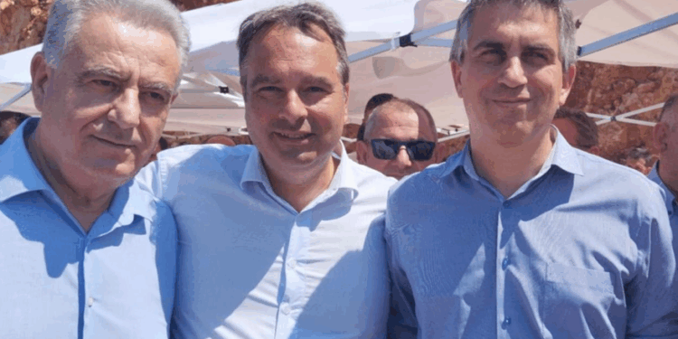 Επίσκεψη του Χρίστου Δήμα και του Θανάση Παπαθανάση στο έργο της οδικής σύνδεσης Βόνιτσας Λευκάδας