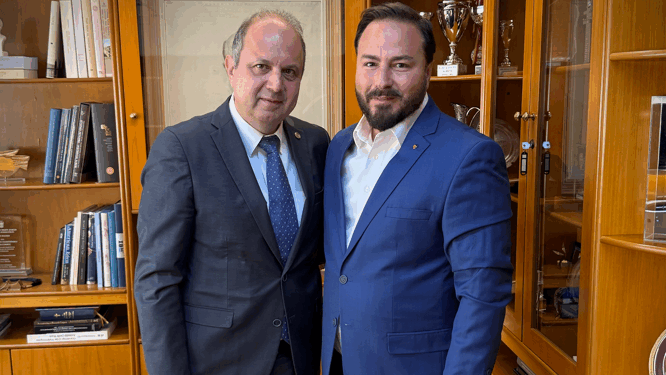 Συνάντηση του Διαμαντή Γκολιδάκη με το νέο Πρύτανη του ΑΠΘ Κυριάκο Αναστασιάδη