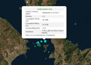 Νύχτα αγωνίας στην Εύβοια μετά τον σεισμό των 5,2 Ρίχτερ – Στους δρόμους κάτοικοι, σε επιφυλακή οι Αρχές