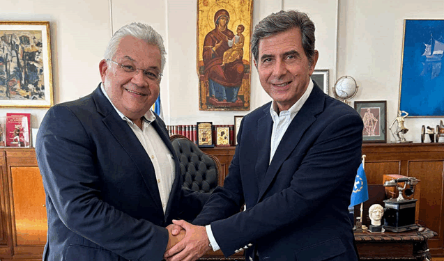 Συνάντηση των υφυπουργών Παιδείας Ν. Παπαϊωάννου και Εσωτερικών Κ. Γκιουλέκα